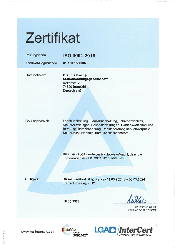 Zertifikat ISO 9001.2015 (19.05.2021)